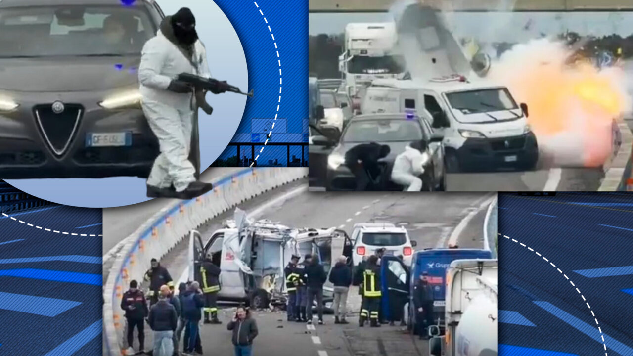 Scene de film pe autostrăzile italiene. Bandele mafiote atacă și jefuiesc mașinile blindate cu tehnici de comando militar