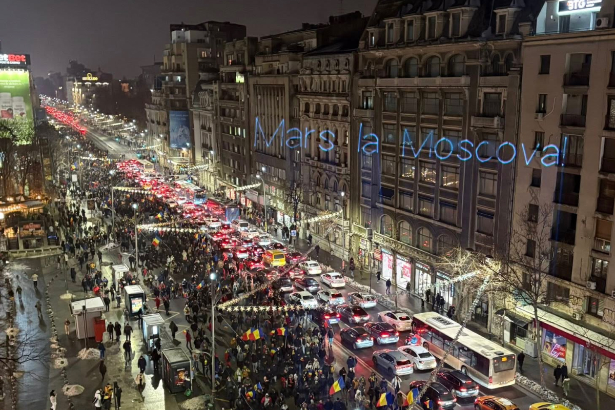 Protest „Marș la Moscova” în fața Ambasadei Rusiei din București. Grupul civic „Lupii Tricolori” cheamă românii la o manifestație anti-Rusia