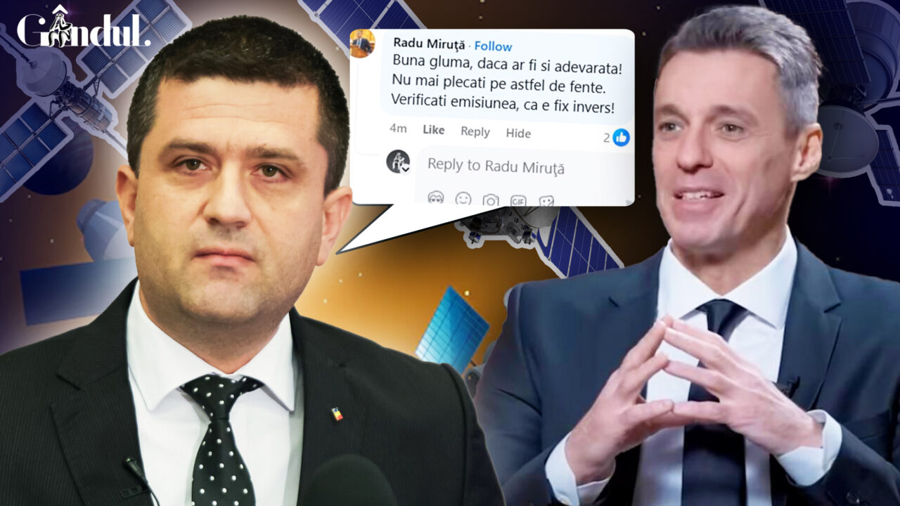 Ministrul Apărării, Radu Miruță, polemizează cu Gândul. Miruță postează comentarii pe pagina de Facebook a ziarului, nemulțumit de știrea achiziției unui satelit. Se ia și de Mircea Badea