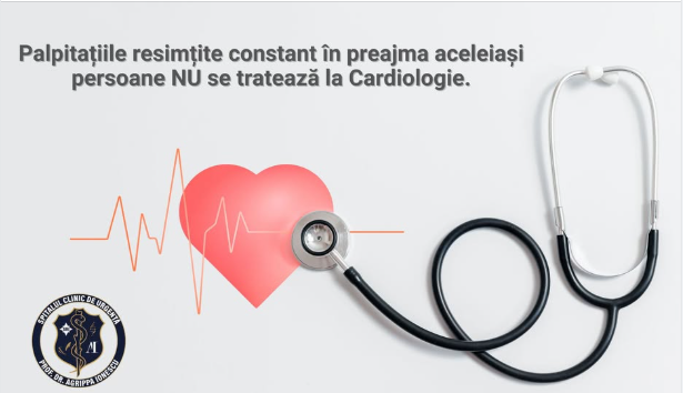 Mesajul Spitalului SRI de Dragobete: „Palpitațiile resimțite constant în preajma aceleiași persoane NU se tratează la Cardiologie”