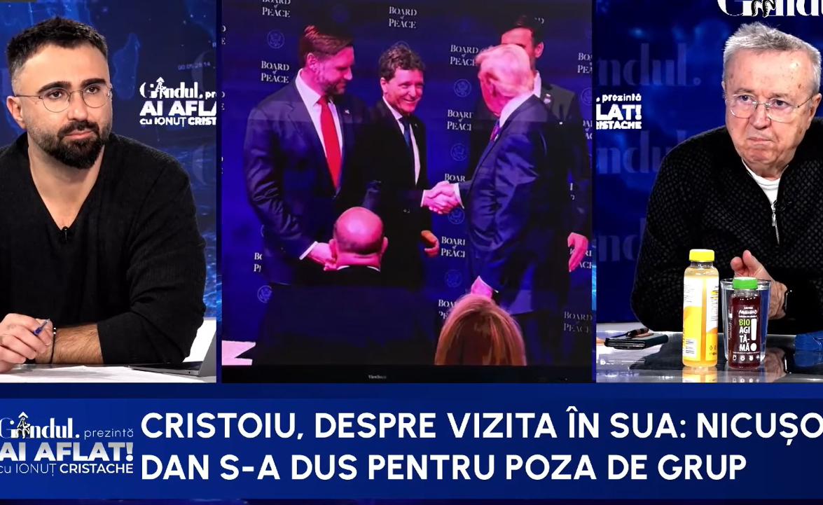 Cristoiu critică prestația lui Nicușor Dan la Consiliul Păcii: A fost dezastru, mai bine nu se ducea/Întrebarea e cine l-a tras pe sfoară?