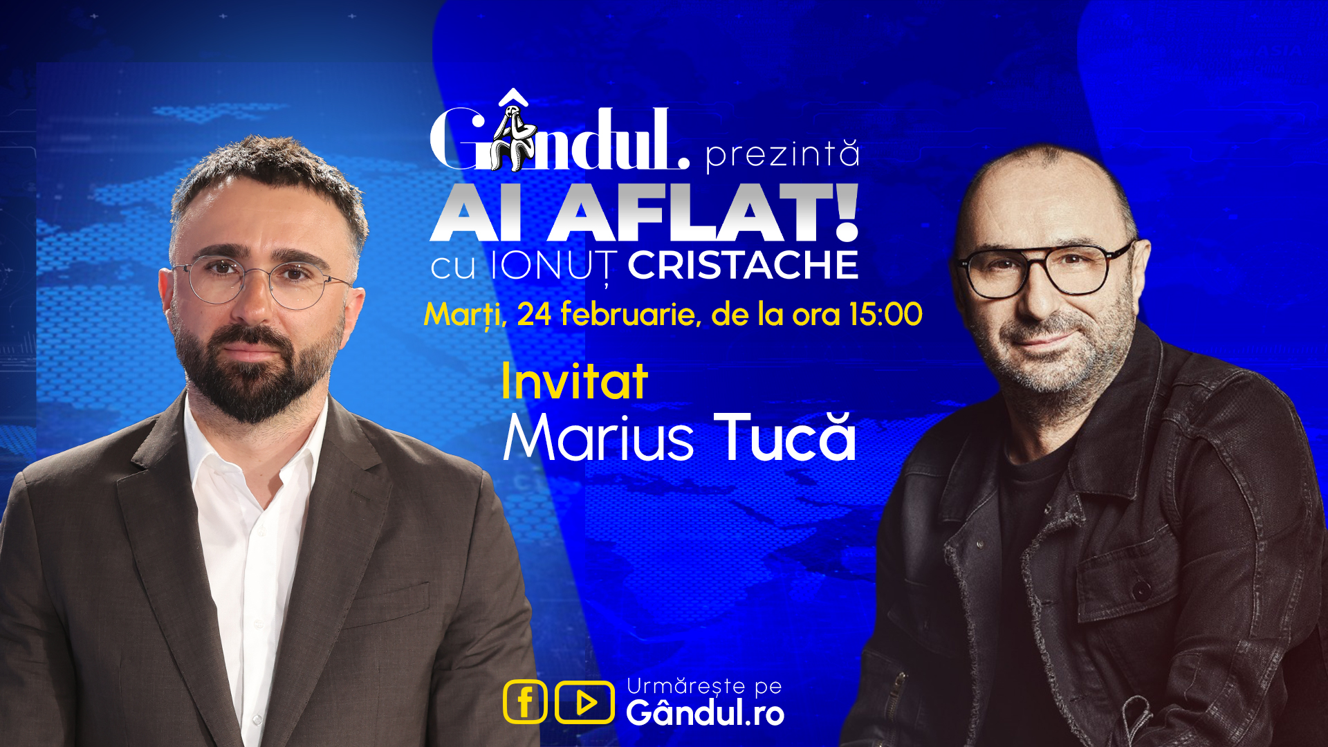Marius Tucă Show începe marți, 24 februarie, live