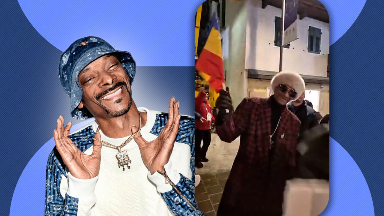 Celebrul artist Snoop Dogg, filmat în timp de flutură un steag al României la Jocurile Olimpice de iarnă de la Milano Cortina