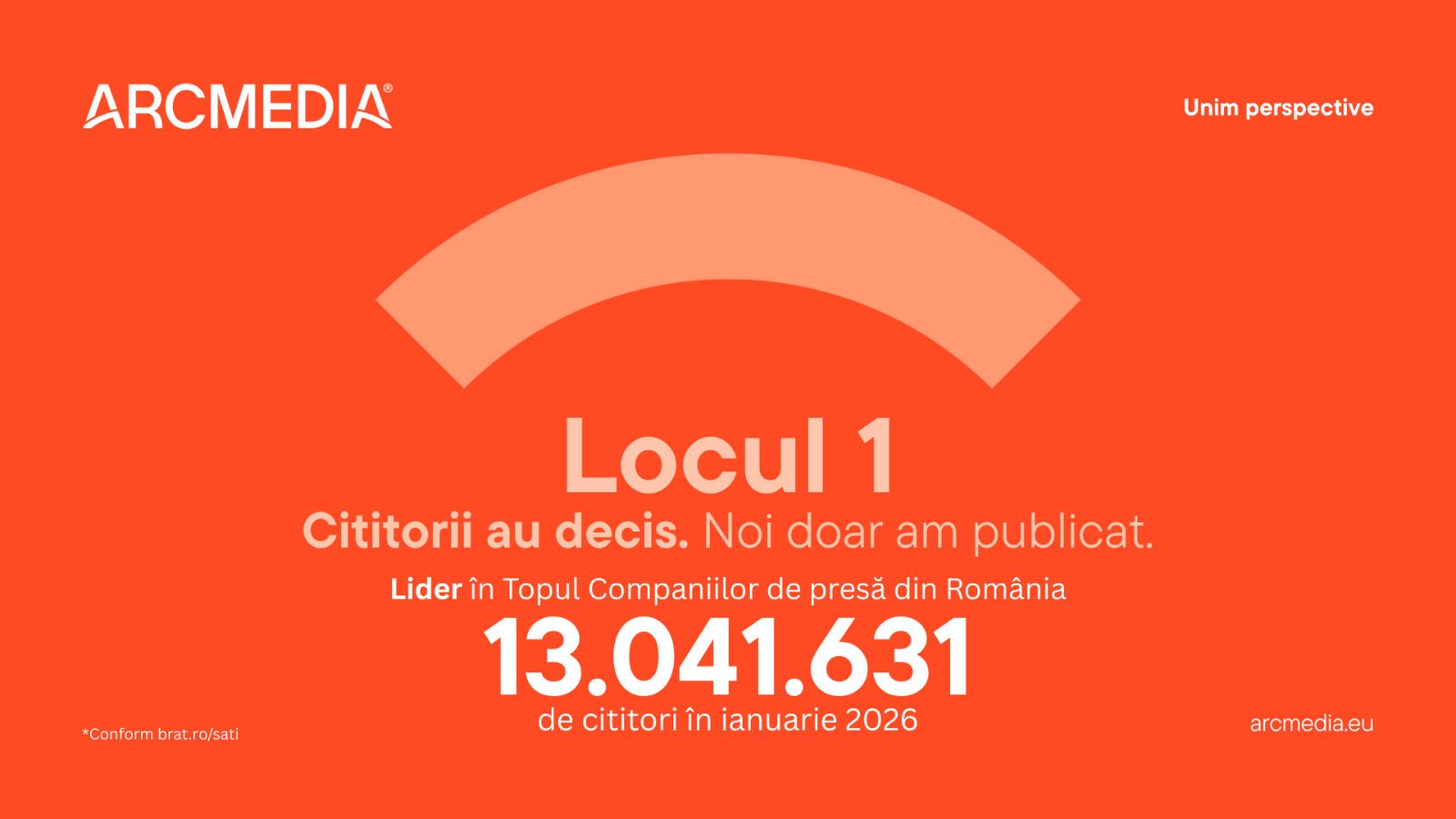 ARCMEDIA, locul 1 în presa online din România