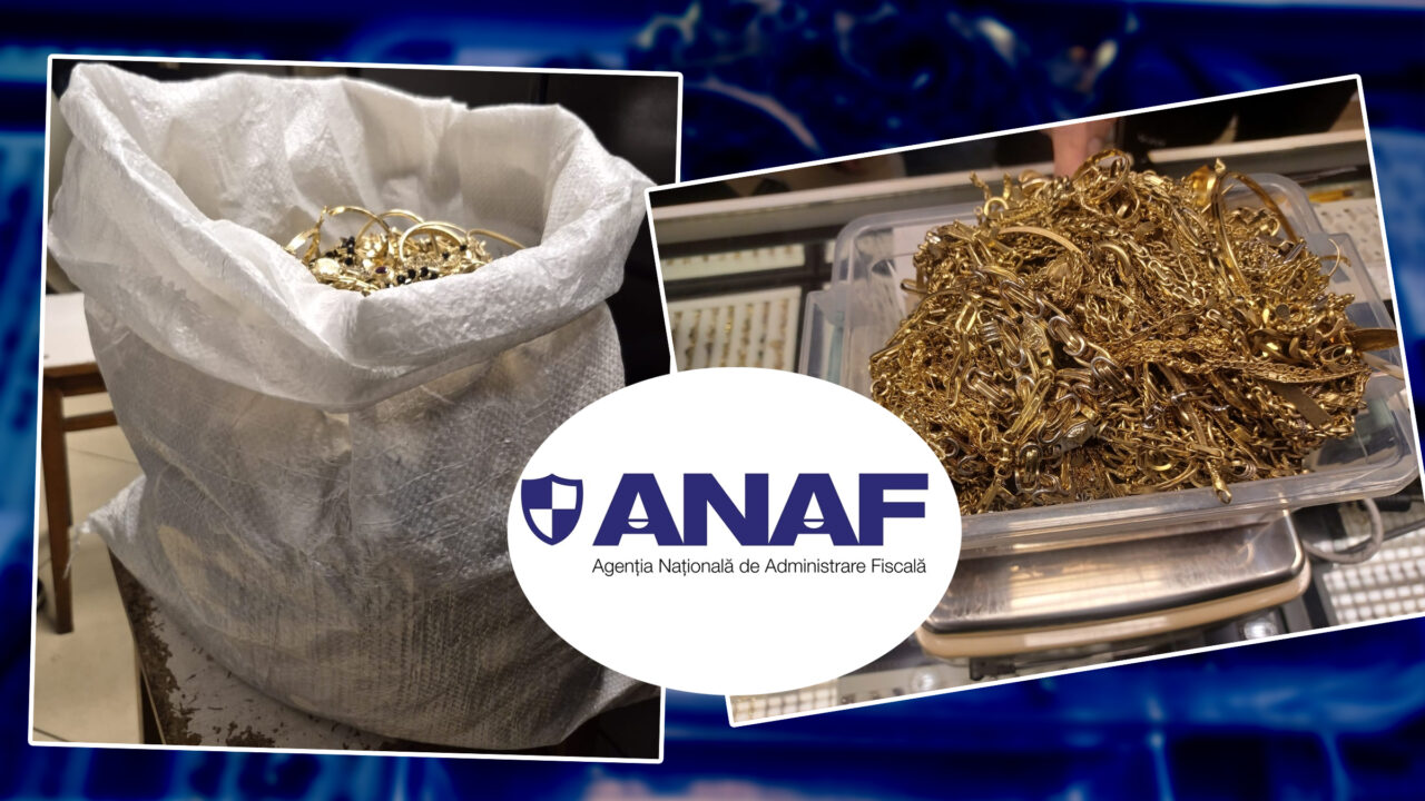 Saci de aur confiscați de ANAF de la casele de amanet. Inspectorii au vizat și casele de schimb valutar. Câte zeci de milioane de lei au confiscat