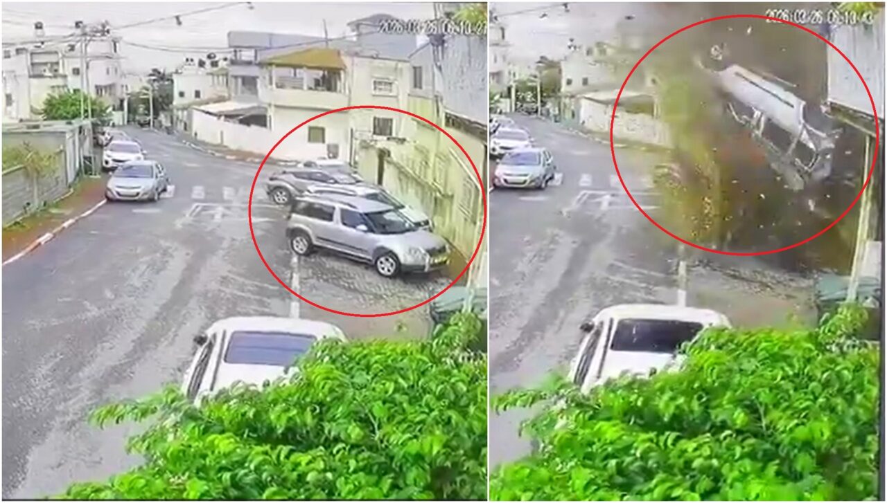 Clipe de groază pe străzile din Israel. Momentul când o mașină explodează în timpul celor 7 raiduri ale forțelor iraniene