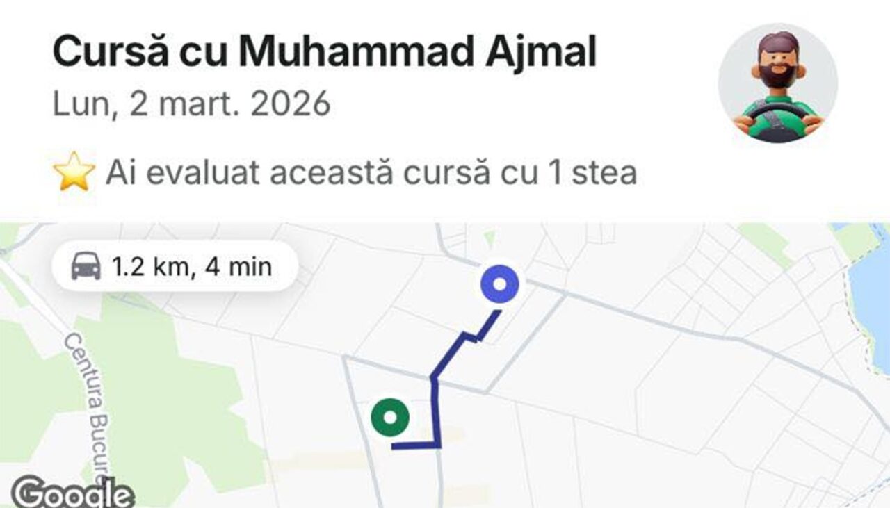 „Bineînțeles că a venit nepalez!” Ce a pățit un client Bolt, după ce a comandat o cursă de 1.2 km, în Dudu
