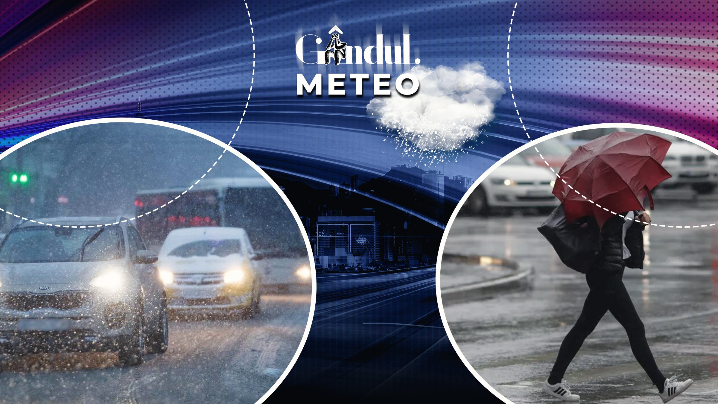 Vreme instabilă în România, ploi și ninsori