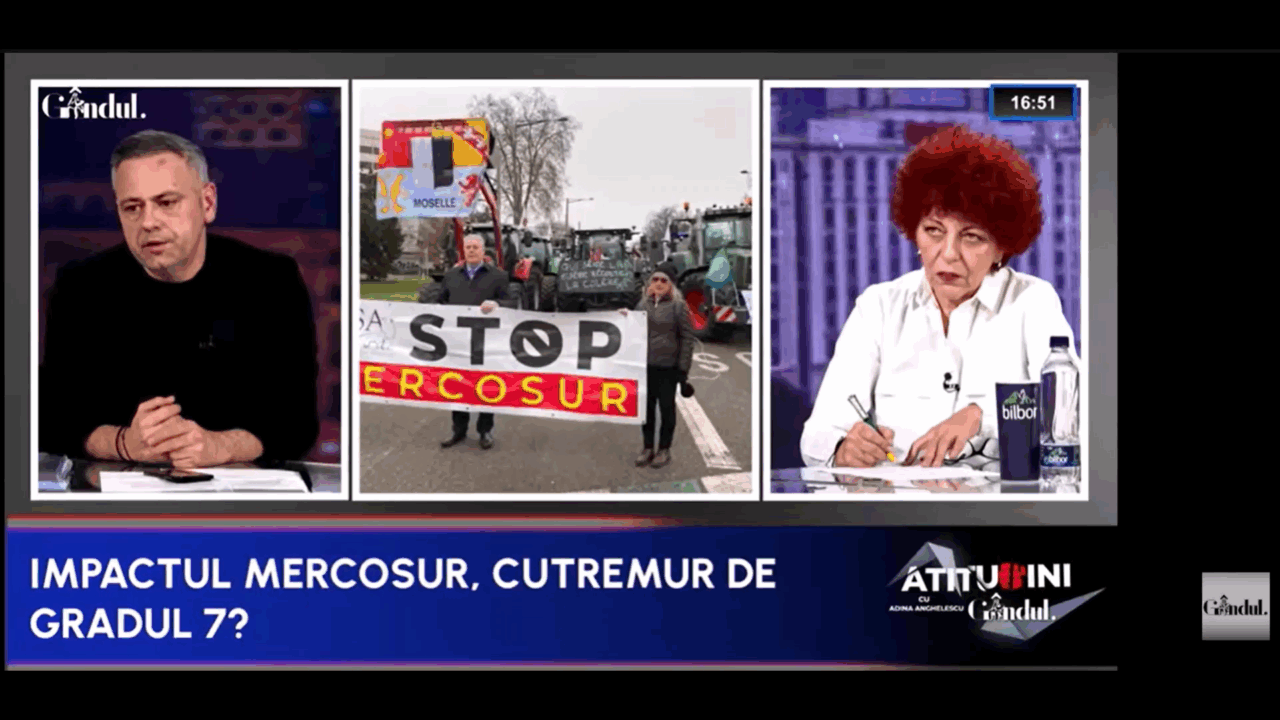 Ministrul Agriculturii, Florin Barbu, avertisment sumbru despre Acordul Mercosur: „Poate fi distrugerea agriculturii din România”