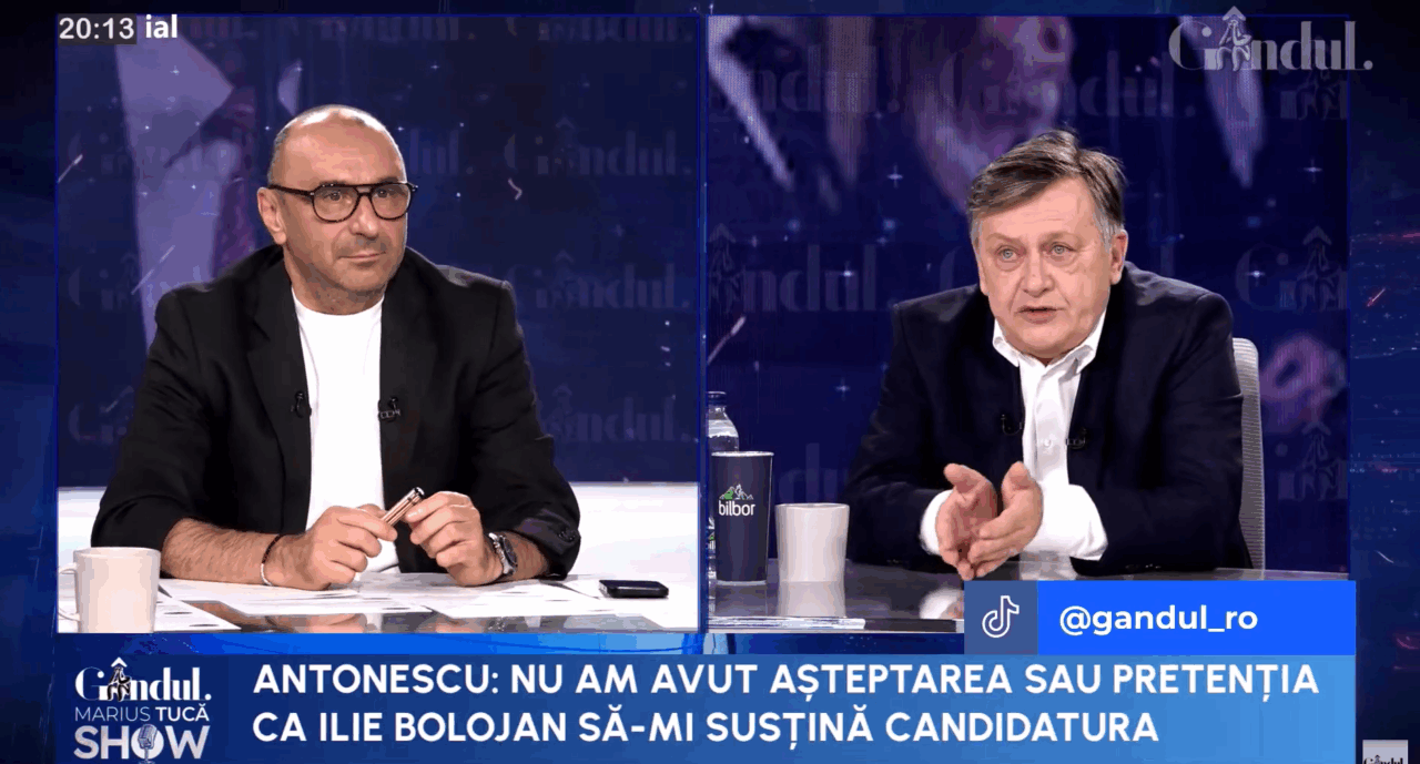 Crin Antonescu, glumă amară la Marius Tuca Show: „Eu am fost candidatul UDMR-ului la președinția României”