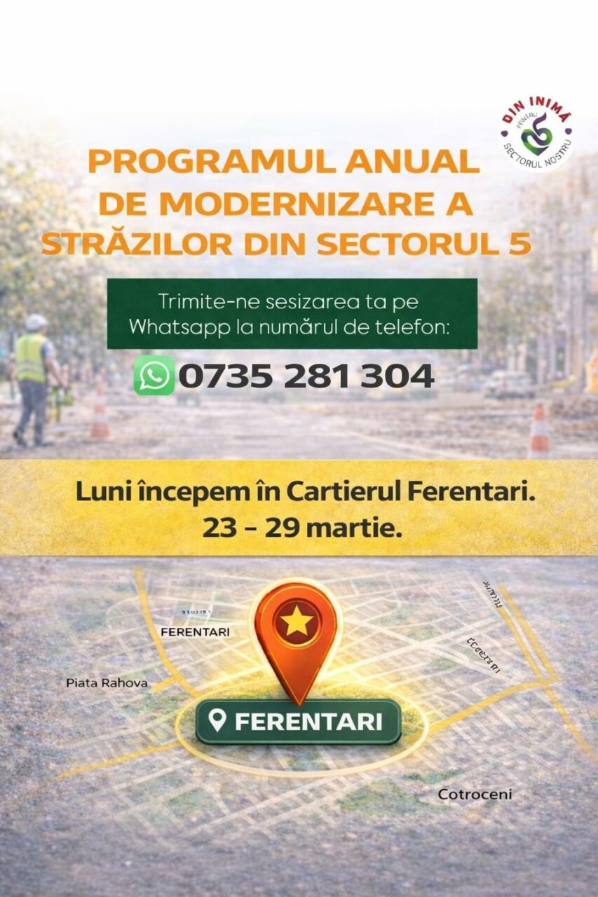 (P)Vlad Popescu Piedone: „Continuăm lucrările. Următoarea oprire este în cartierul Ferentari”