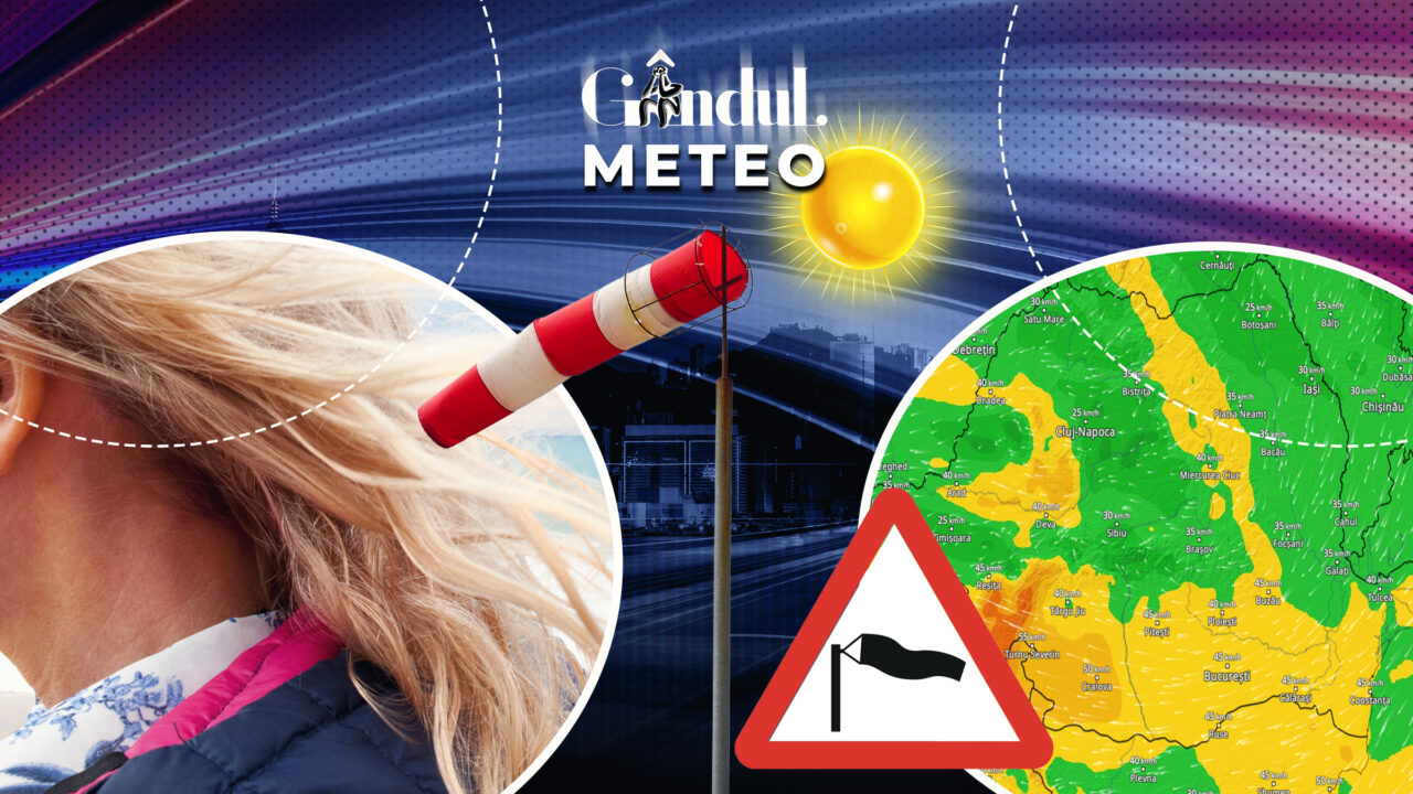 Cum se schimbă vremea în orele următoare. În ce zonă vor fi cele mai puternice rafale de vânt. Prognoza ANM, pentru Gândul