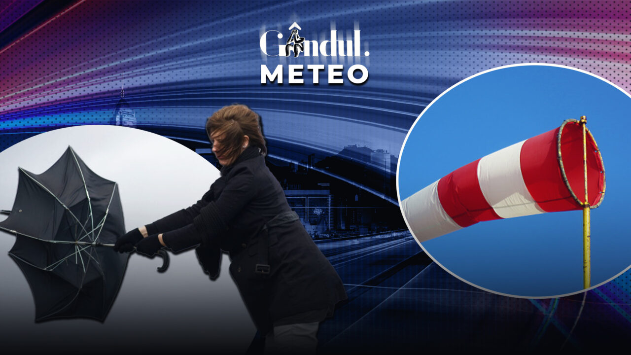 Se întețește vântul în orele următoare. În ce regiuni va bate cu 70 km/h. Prognoza ANM pentru Gândul