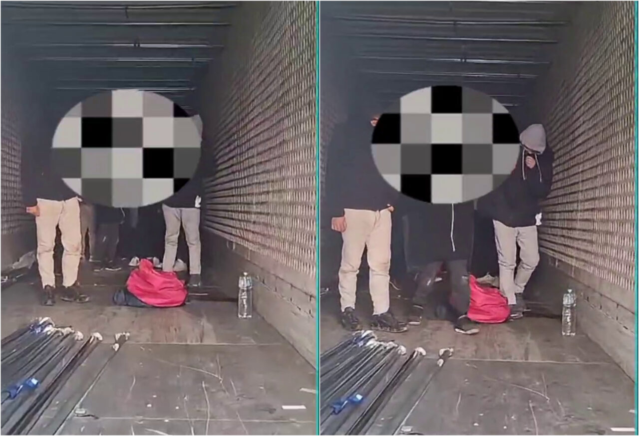 Opt copii și un adult, migranți egipteni, depistați de jandarmii dâmbovițeni pe Autostrada A1, într-un autocamion