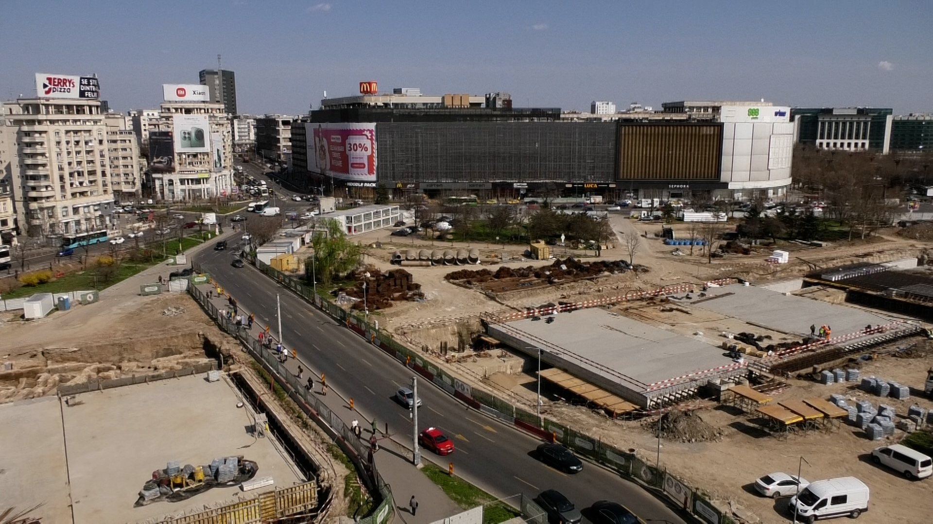 Imagini spectaculoase cu Planșeul Unirii filmat de sus de către reporterii Gândul. Cum arată acum cea mai mare lucrare de infrastructură din București