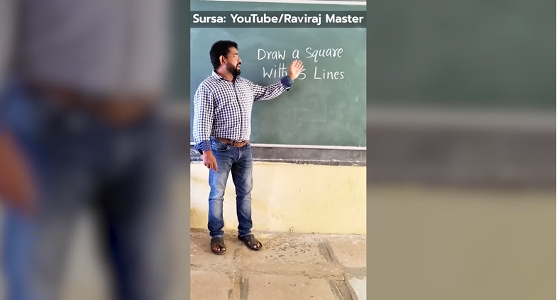 Un profesor de matematică le-a cerut elevilor să rezolve o problemă. Un singur copil a rezolvat-o, într-un mod fascinant