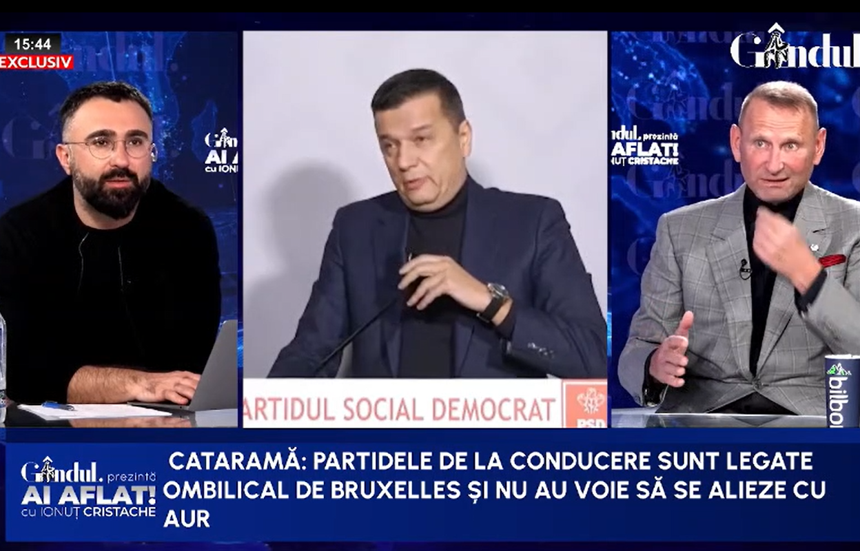 Coaliția pe perfuzii, ținută în viață de UE. Cataramă: ”PSD și PNL nu au voie de la Bruxelles să miște în front, să se alieze cu AUR”