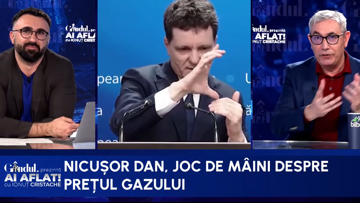Nicușor Dan, stand up comedy despre prețul gazului. Doru Bușcu: ”Este îngrijorător jocul mâinilor/N-am putut urmări cuvintele”