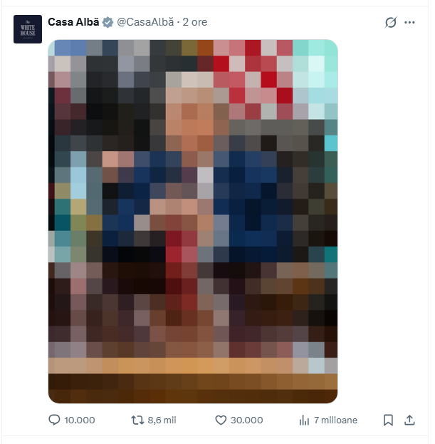 Casa Albă creează confuzie pe rețelele de socializare prin postări misterioase și o imagine blurată cu Donald Trump