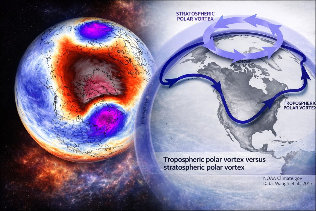 Sfârșitul iernii. Vortexul polar se divide. Cum va influența vremea în luna martie în România