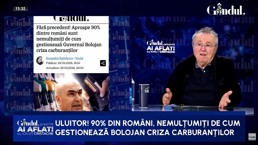 Ion Cristoiu reacționează la criza carburanților: „Nu există o problemă fără reacție populară. De ce nu vin să blocheze cu mașinile?”