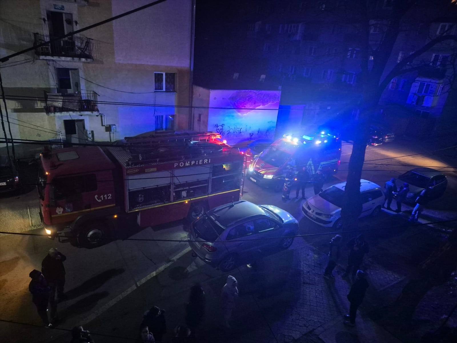 Incendiu în bloc din Sighetu Marmației
