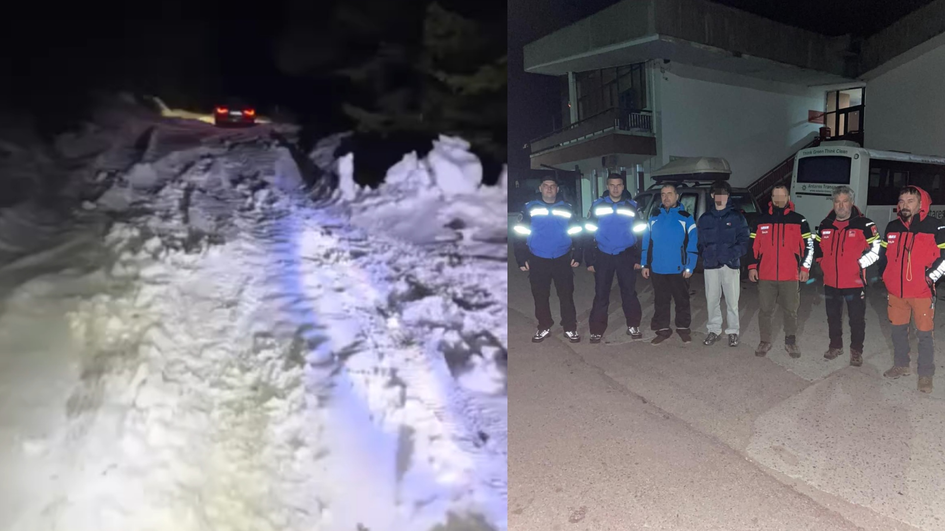Bărbat și fiul salvați pe munte de Paște