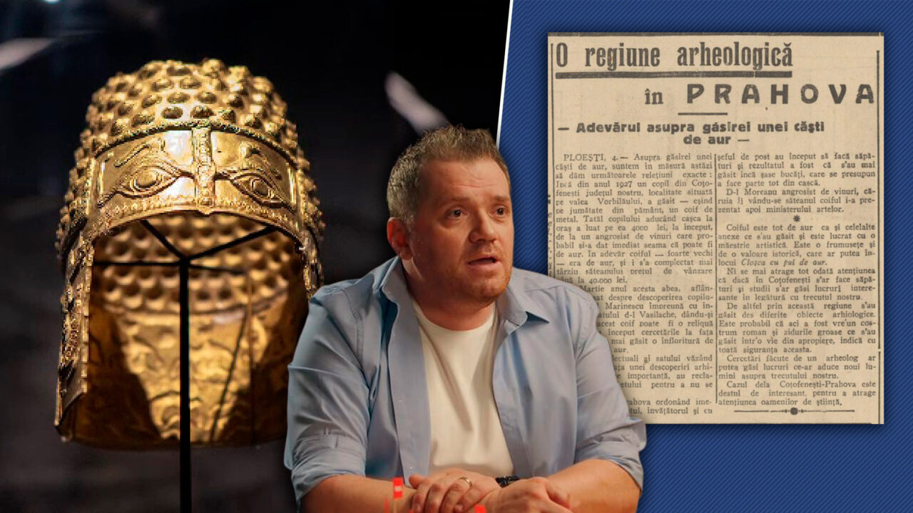 Anunțul original al descoperirii coifului de la Coțofenesti, cu 99 de ani în urmă, scos din arhivă de Cătălin Oprișan. Cum a fost relatată descoperirea în presa vremii
