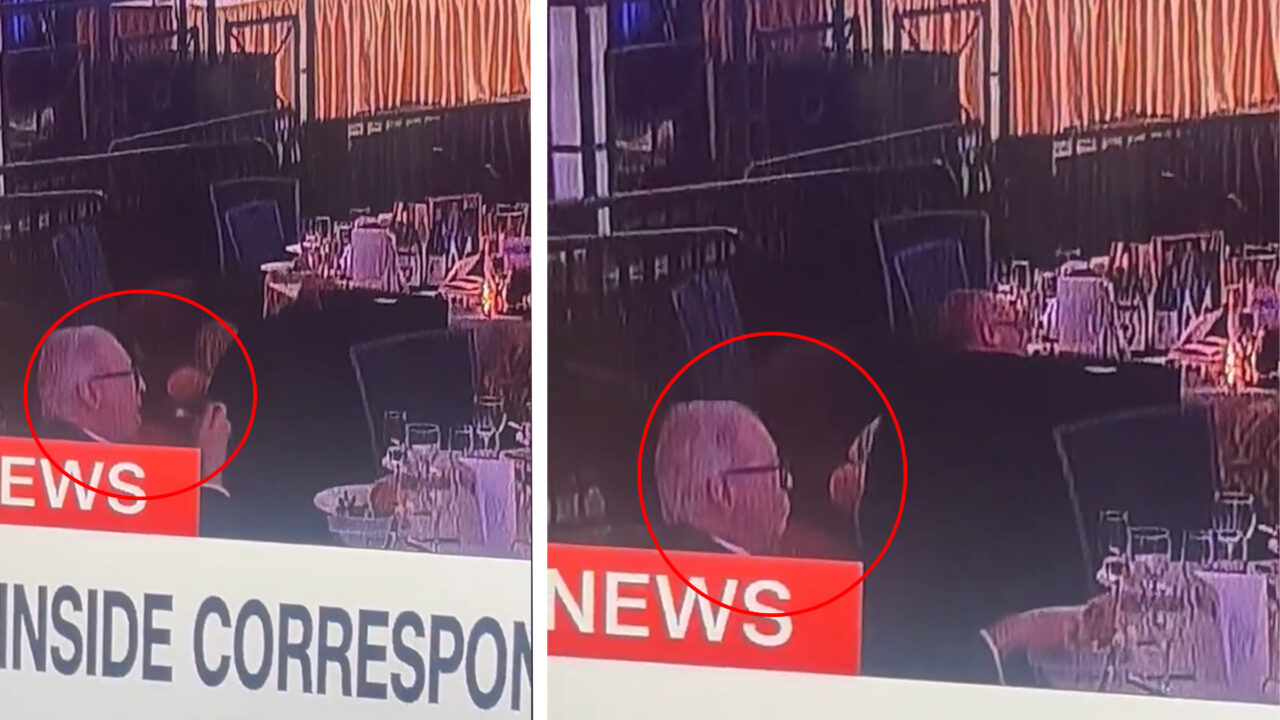 Imagini absurde de la scena atacului armat asupra lui Trump. Un invitat mănâncă desert liniștit, în vreme ce alți invitați se ascund sub mese