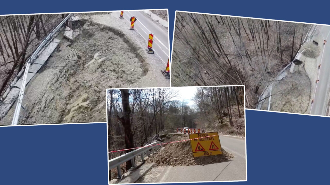 Localitatea din România în care oamenii riscă să rămână izolați după ce un drum de 3,5 milioane de euro s-a surpat