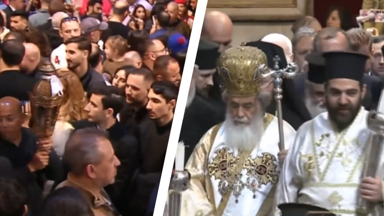 Lumina Sfântă a fost aprinsă la Ierusalim