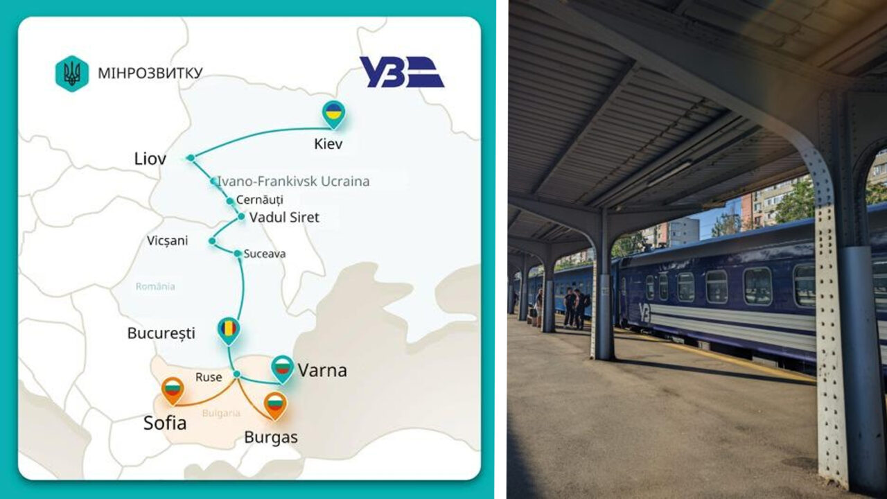 Ucrainenii lansează o rută feroviară spre litoralul bulgar, care va trece prin București