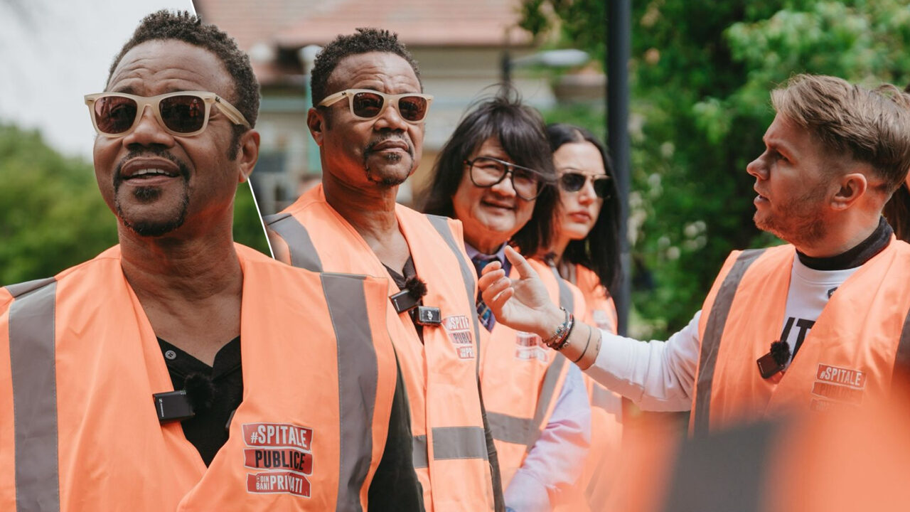 Actorul premiat cu Oscar, Cuba Gooding Jr., a venit în România pentru a vizita șantierul viitoarei Clinici de Psihiatrie Pediatrică de la Obregia