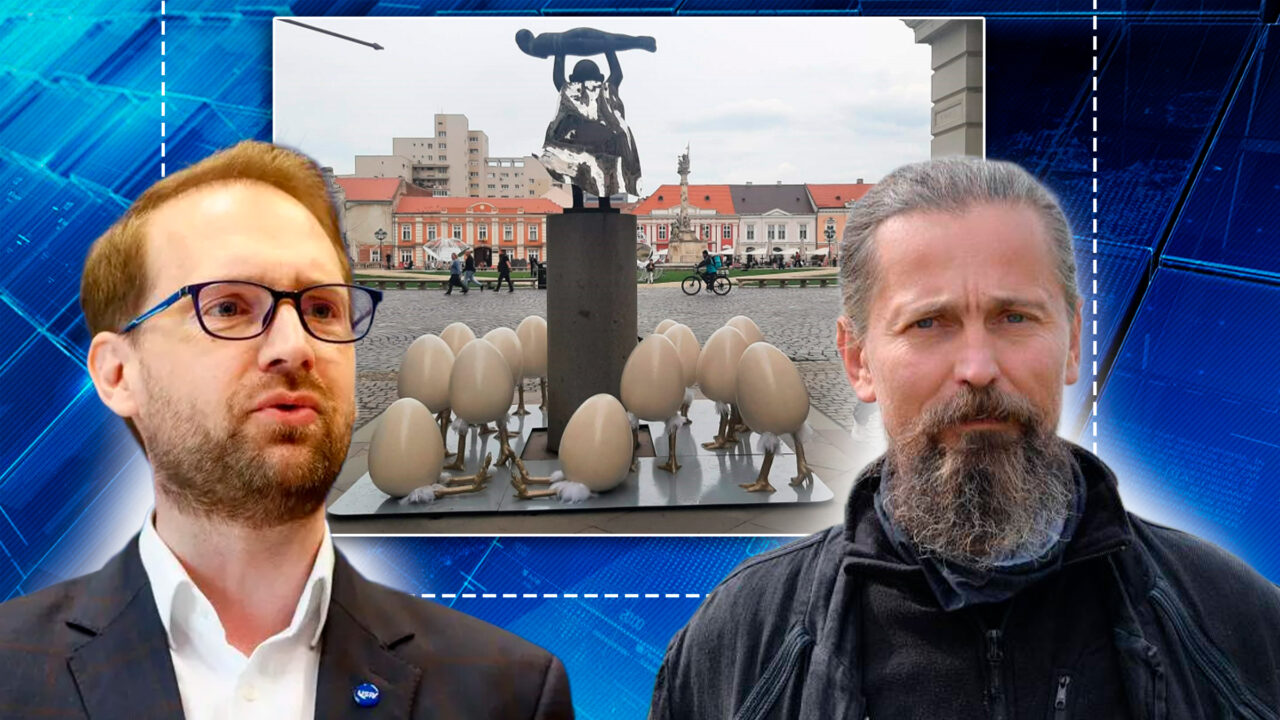Scandal la Timișoara. Artistul care a creat statuia pe care Fritz a montat „ouăle cu picioare” de peste 500 de euro somează Primăria să le îndepărteze
