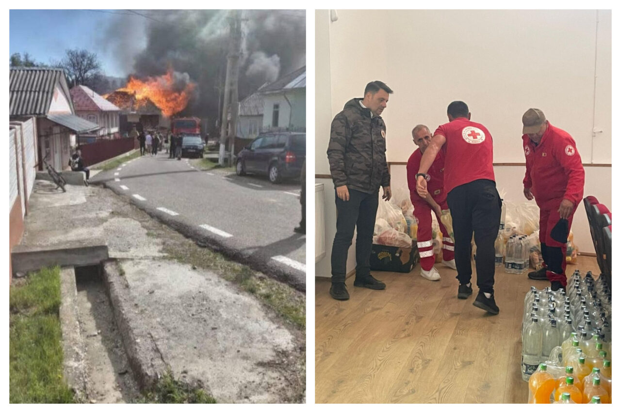 Apel umanitar în Vrancea, după ce zeci de familii din Soveja au rămas fără case după incendiul devastator