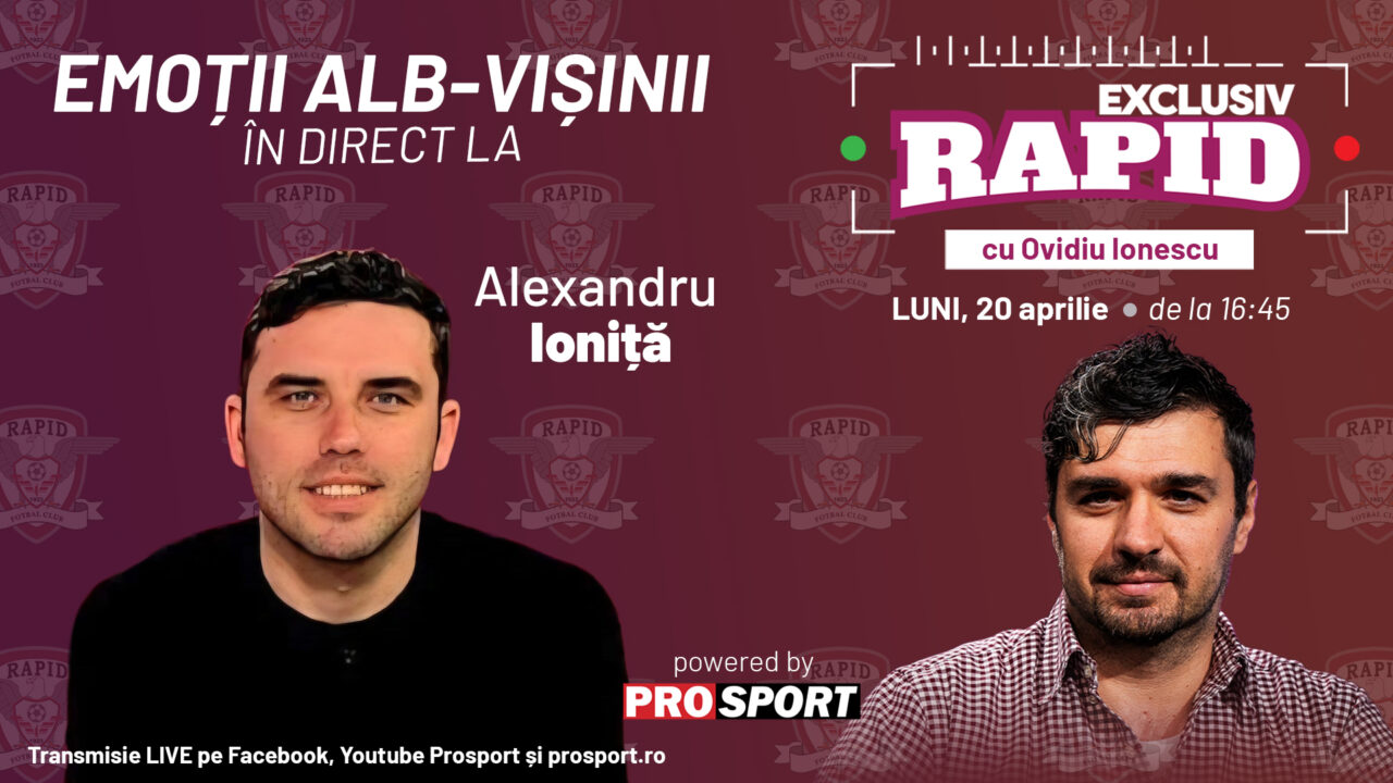„EXCLUSIV RAPID” – după Craiova – Rapid 1-0, cu Alexandru Ioniță e LIVE pe YouTube – ProSport, de la ora 16:45: Ce se întâmplă cu băieții lui Gâlcă?