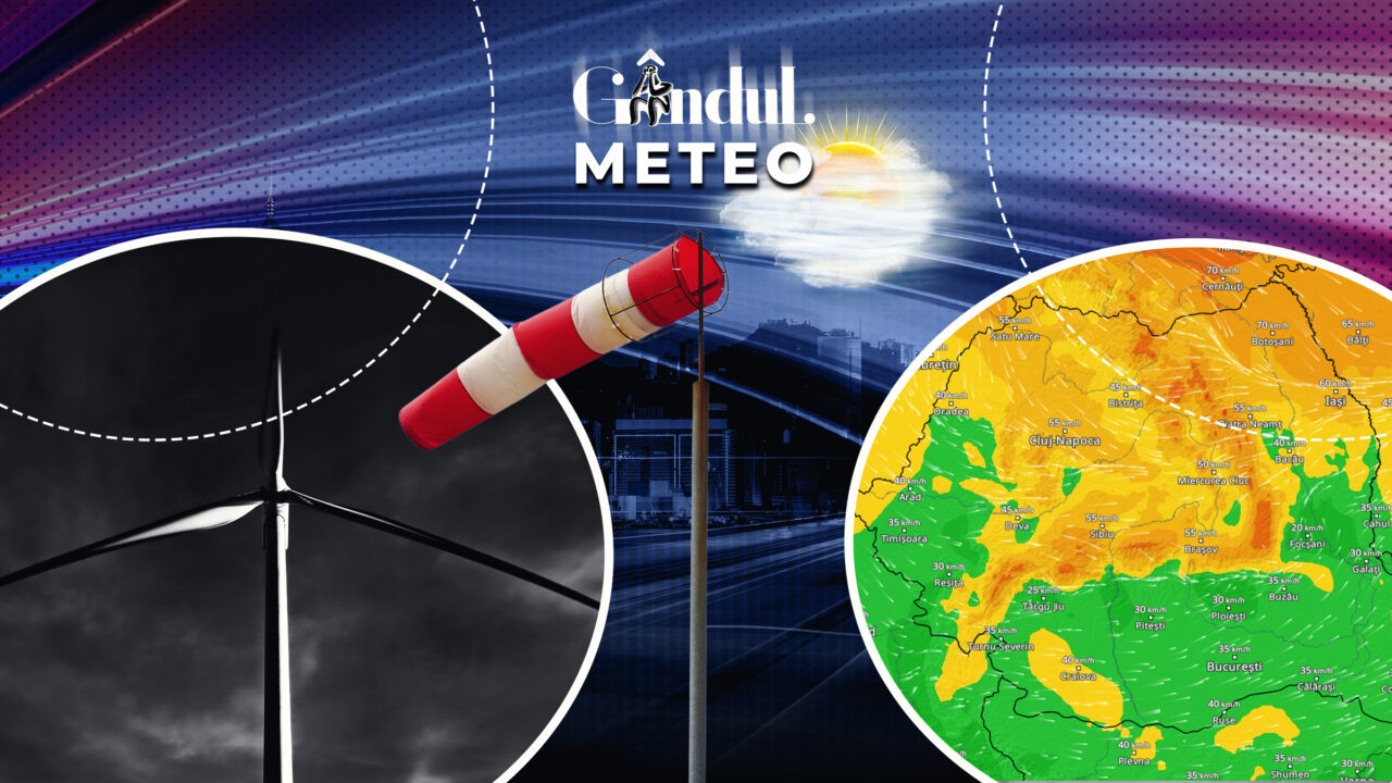 România, sub cod galben și portocaliu. Unde vor fi cele mai puternice intensificări ale vântului. ANM, noi informații pentru Gândul