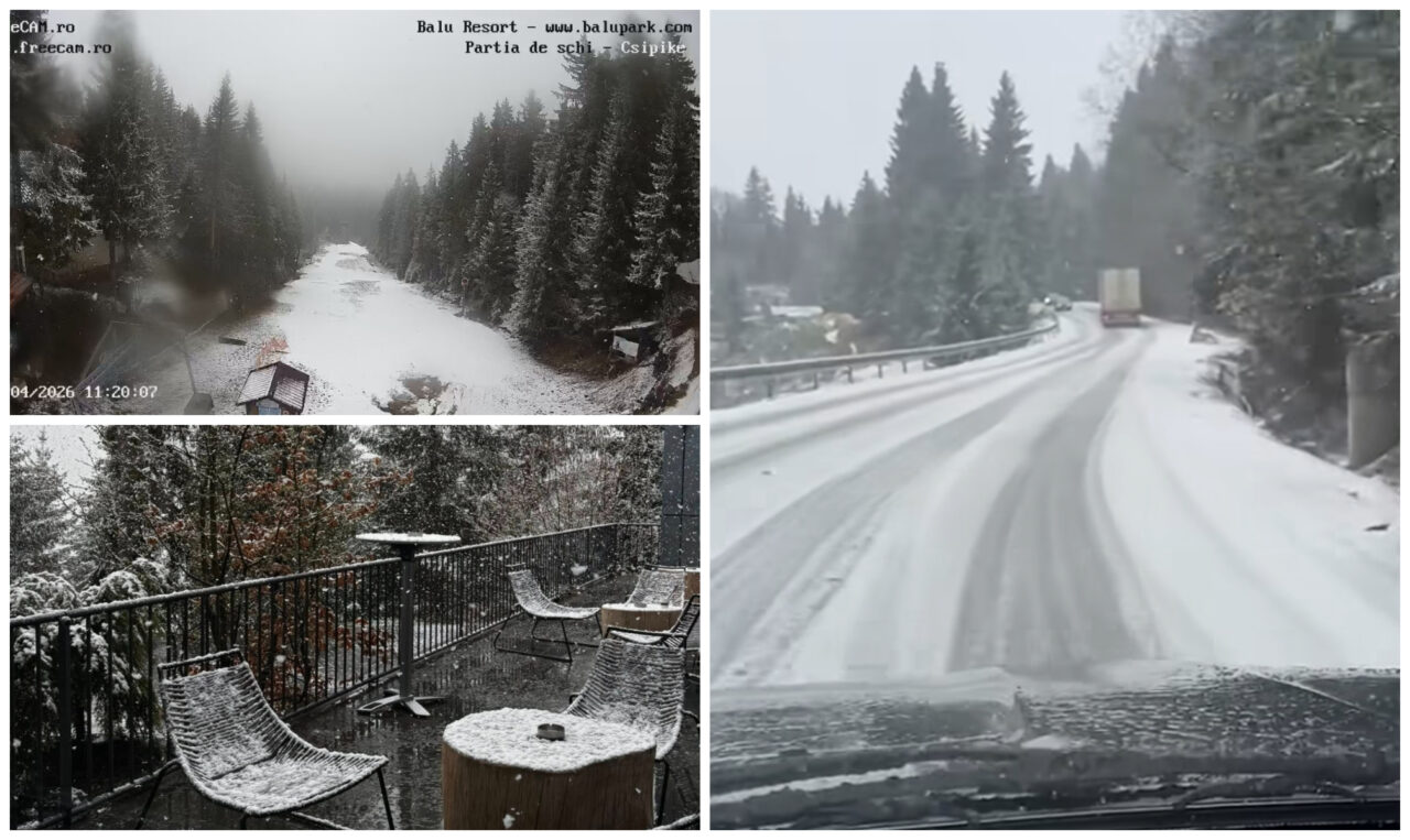 Ninsori în toiul primăverii. Ninge ca-n povești în România, azi, 21 aprilie 2026