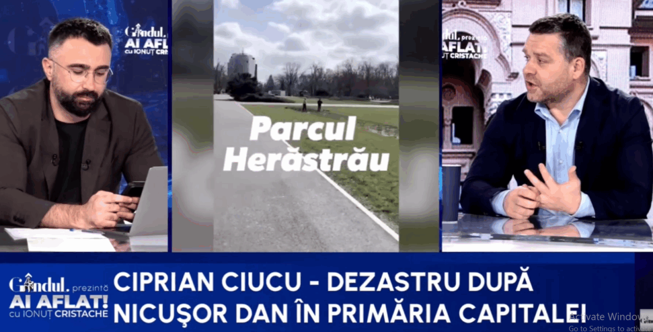 Ciucu promite că va reabilita parcurile bucureștene: ”Într-un an și jumătate Herăstrăul va fi ca nou”