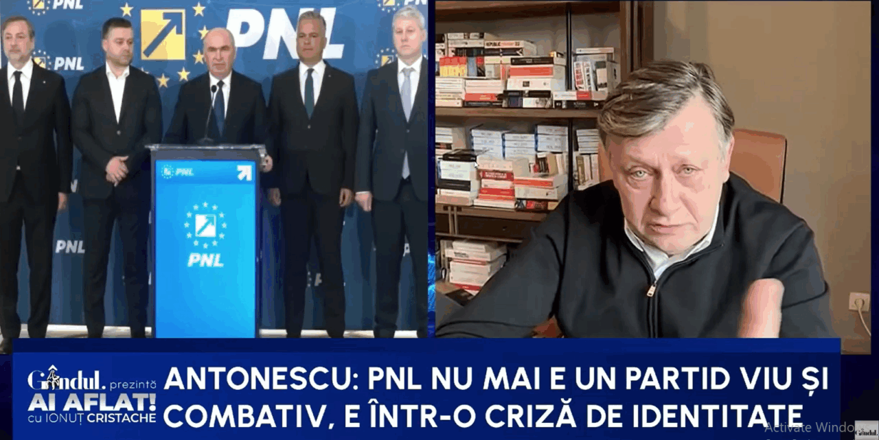 Crin Antonescu, mesaj extrem de dur pentru PNL: Partidul are o mare problemă de identitate/PNL a devenit un aparat de rămas la putere