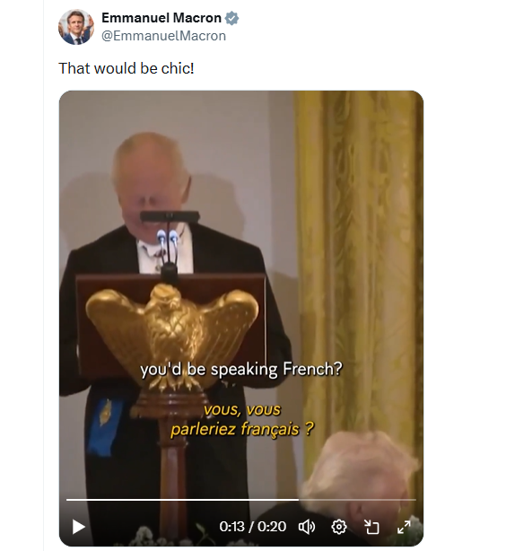 Care a fost reacția lui Macron la gluma regelui Charles care l-a „întors” pe Trump: „Dacă nu eram noi, acum vorbeați franceza”