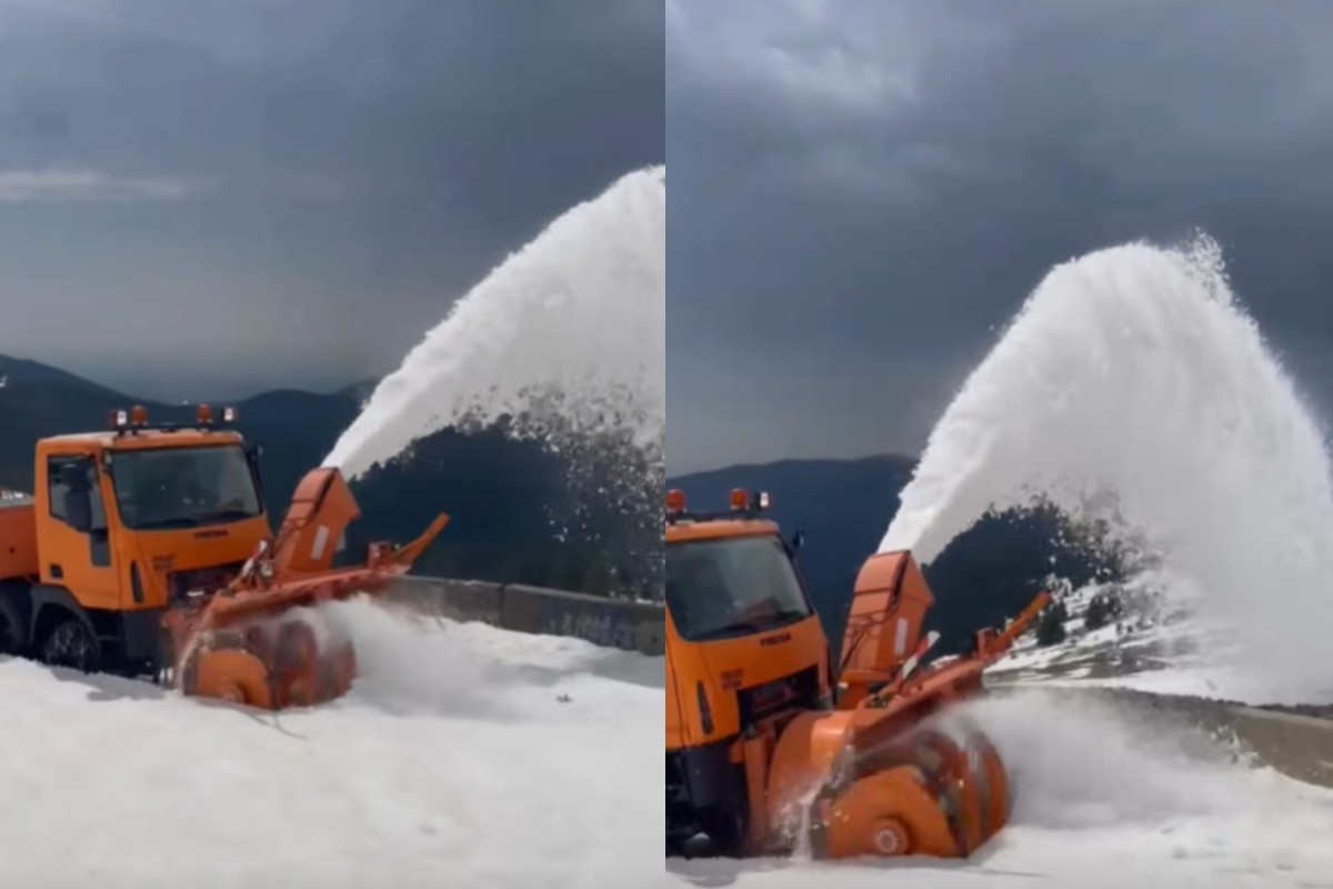 A început deszăpezirea pe Transalpina. Imagini cu utilajele la lucru