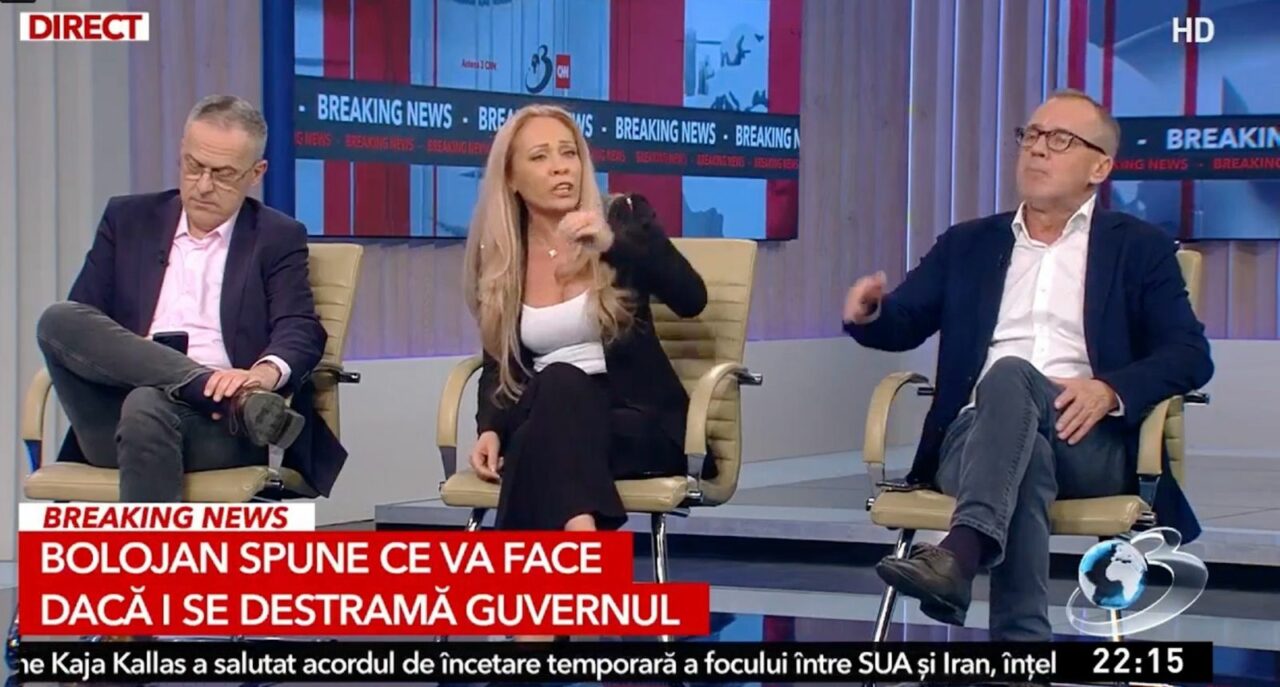 Scandal în platoul Antena3 CNN. Andreea Sava și Mugur Ciuvică s-au certat și au aruncat reproșuri. Radu Tudor a arbitrat cu greu meciul