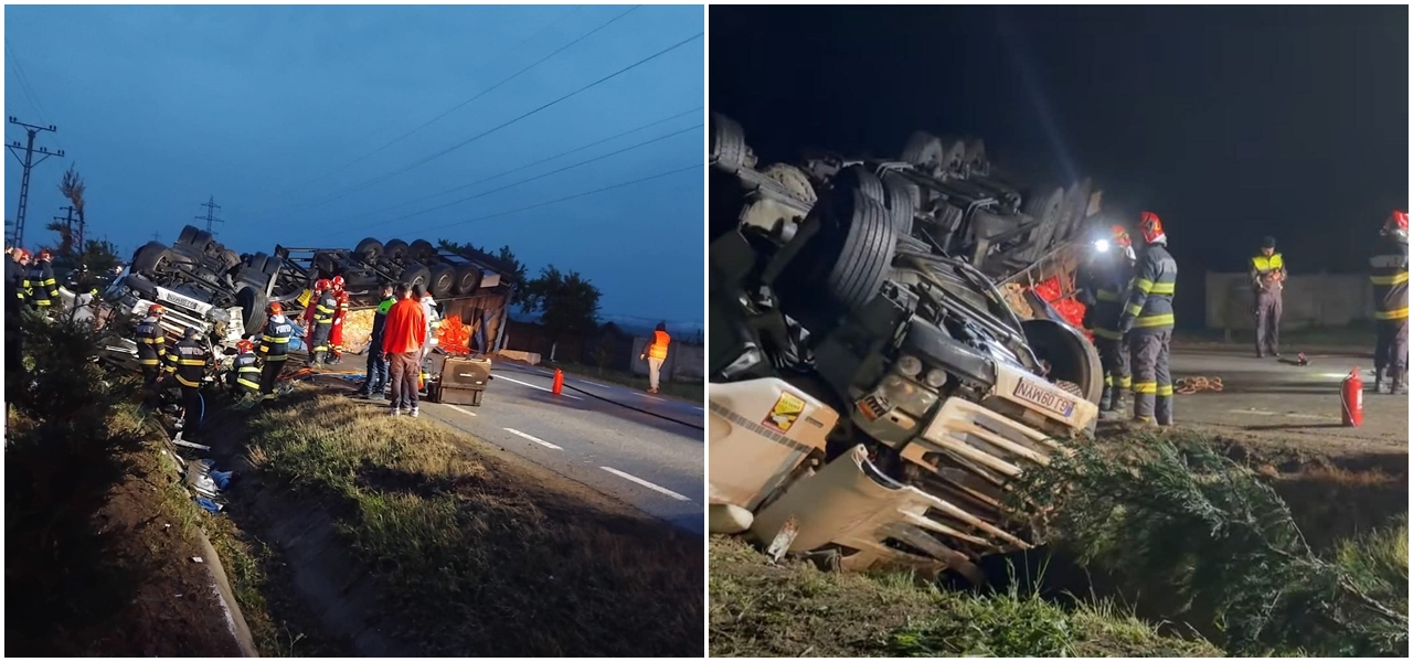 Tragedie pe DN 66. Șoferul unui TIR a murit după ce s-a izbit de un autoturism