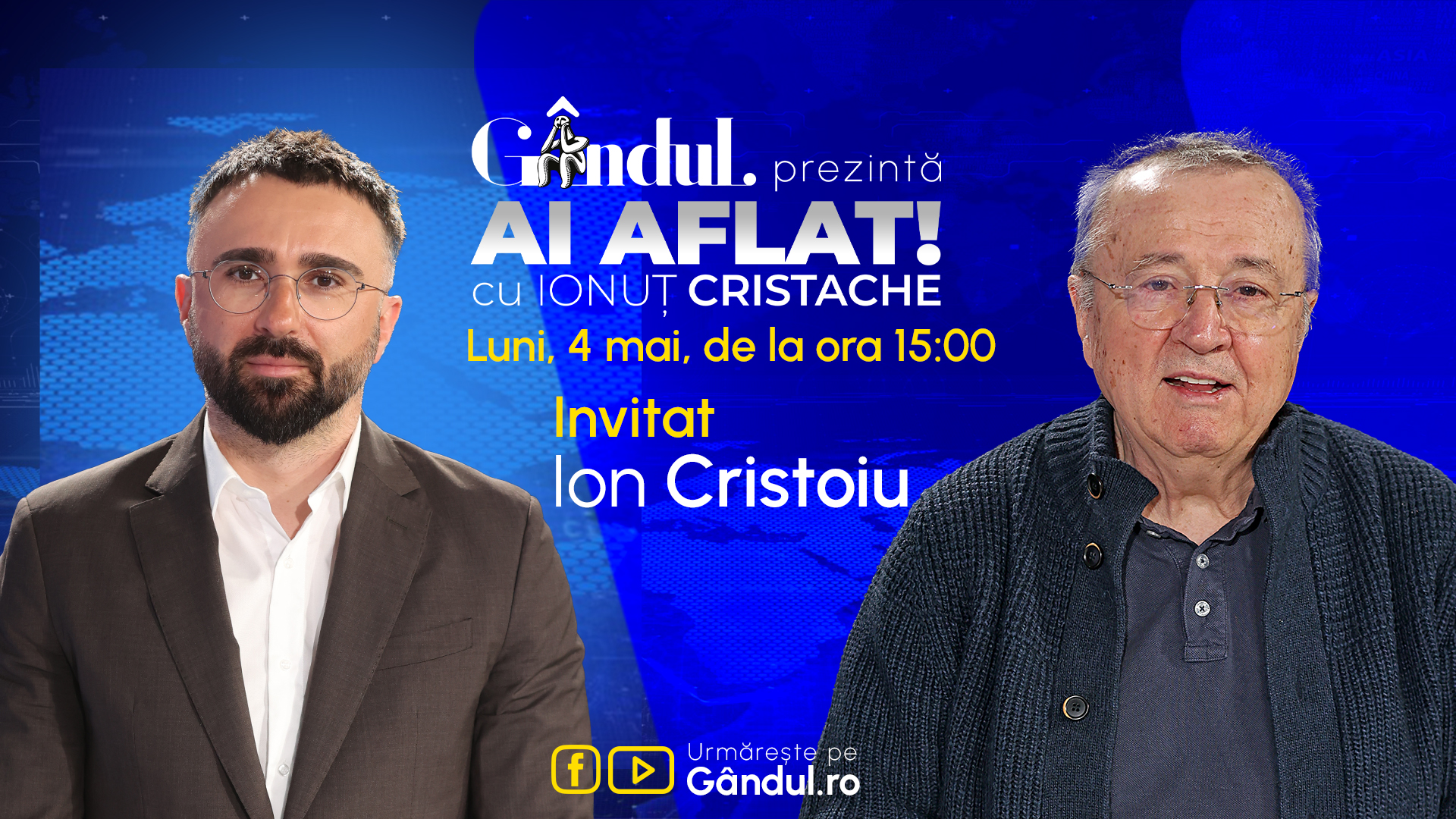 Ai Aflat! cu Ionuț Cristache începe luni, 4 mai