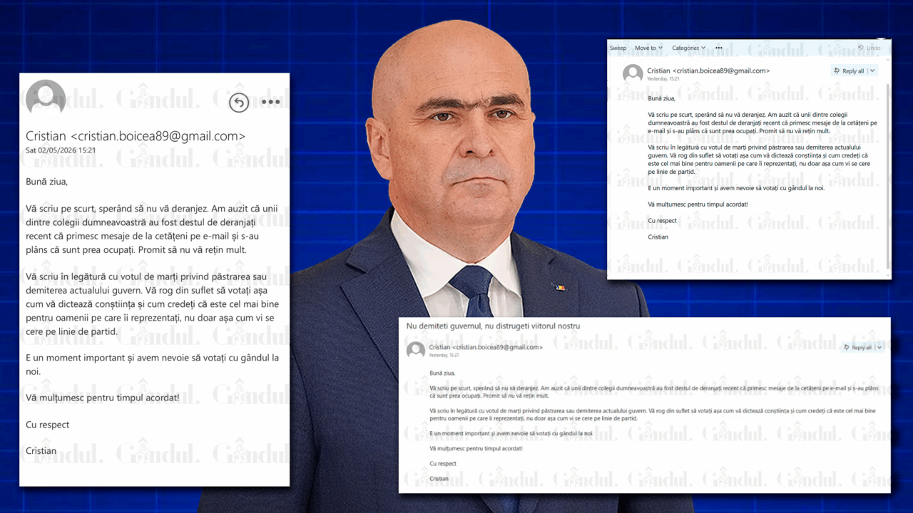 Operaţiunea “spam”. Parlamentarii sunt bombardaţi cu mii de emailuri identice, de pe zeci de adrese diferite, pentru a-l susţine pe Ilie Bolojan la moţiunea de cenzură