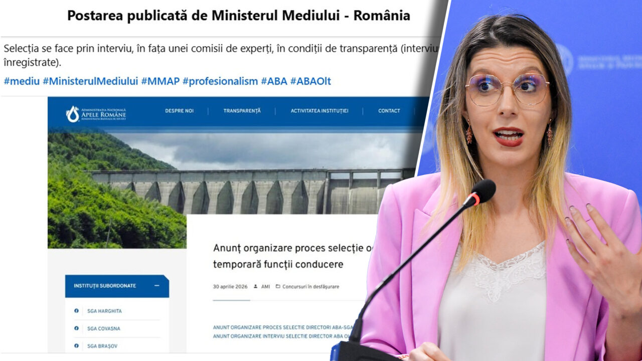 Ministerul Dianei Buzoianu publică anunț de angajare fără concurs la Apele Române, după ce acuza Gândul de „Fake News” că a dezvăluit același lucru. Ministra se autodenunță după ce a pornit campania de intimidare la adresa ziarului