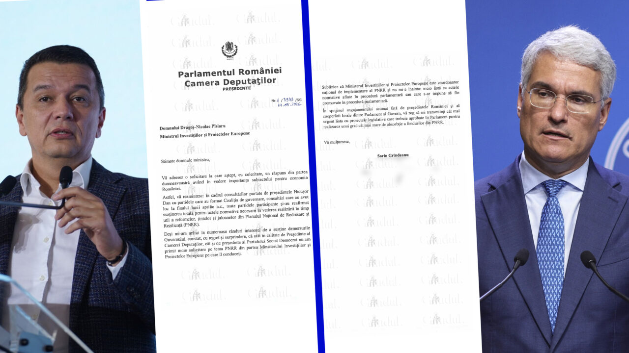 Sorin Grindeanu i-a scris ministrului Dragoş Pîslaru: „Vă rog să-mi transmiteți cât mai urgent lista cu proiectele legislative PNRR”