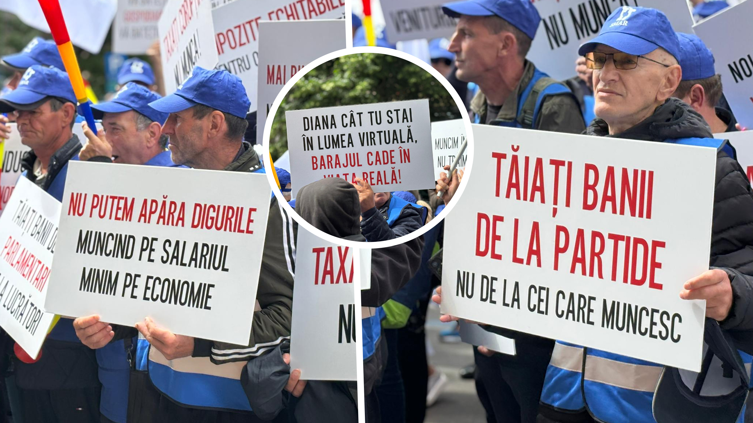 Protest al angajaților Apele Române la București