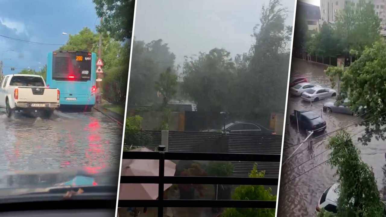 Video | Furtuna a provocat inundații în Chiajna. S-a rupt cerul în două și peste Brăila. Cum arată Pipera după codul galben de ploaie